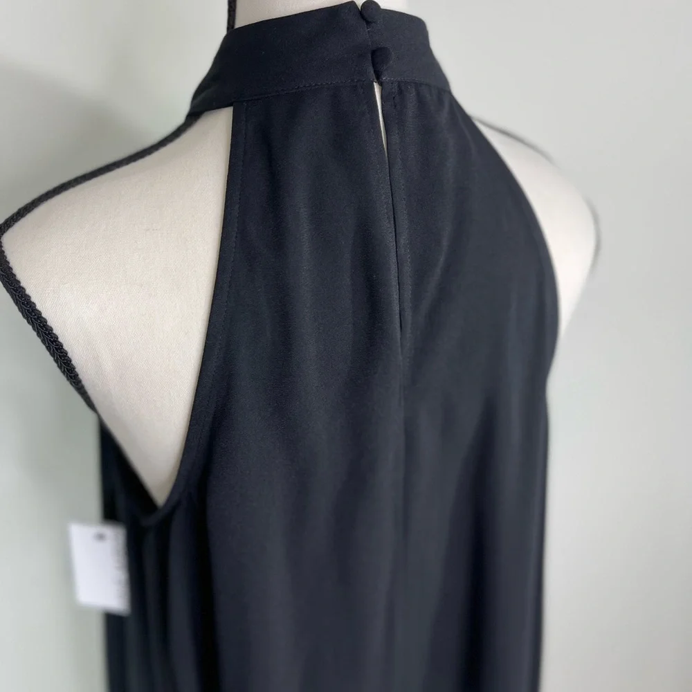 Nine West Womens Mock Neck Swing Mini Dress. Color Black. Size Medium NWT